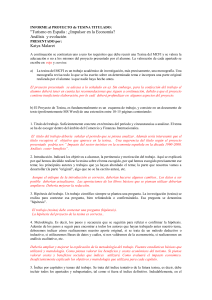 1 er Informe - Master en Comercio y Finanzas Internacionales