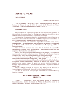 decreto nº 1.025 bo: 25/06/12 - Tribunal de Cuentas de Mendoza