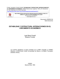 Estabilidad y estructura: Interacciones en el crecimiento... [Documento]