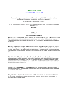 Decreto 561 del 8 de marzo de 1984