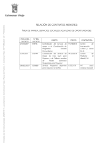 relación de contratos menores - Ayuntamiento de Colmenar Viejo