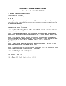 REPUBLICA DE COLOMBIA CONGRESO NACIONAL LEY No. 202