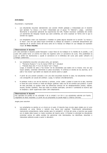 Observaciones al docente