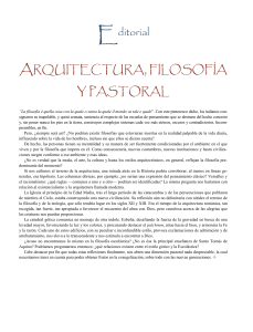 Editorial Arquitectura, filosofía y pastoral “La filosofia è quella cosa