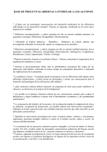 base de preguntas abiertas a entregar a los alumnos