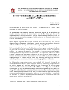 etica y los problemas de desarrollo en america latina