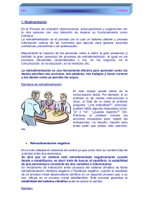 Realimentación (positiva y negativa)