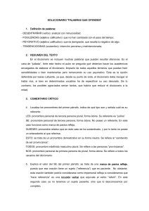 SOLUCIONARIO “PALABRAS QUE OFENDEN”