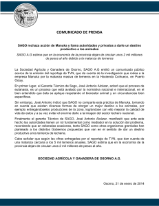 Archivo: Revisa la declaración de la Sociedad Agrícola y Ganadera