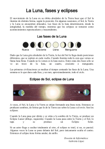 La Luna, fases y eclipses