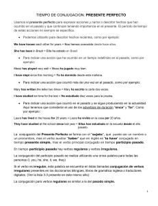3-4 - Conjugación en Presente Perfecto