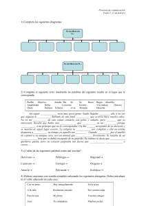 1) Completa los siguientes diagramas