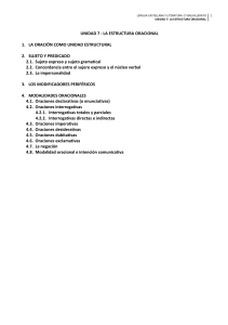 UNIDAD 6: GRUPOS Y ORACIONES