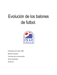 Evolución de los balones de futbol. Entrenador de Futbol, INAF