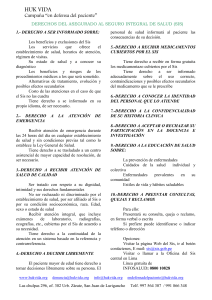 derechos del asegurado al seguro integral de salud (sis)