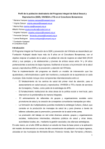 1) Características socio demográficas de la población relevada