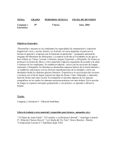 TEMA: GRADO: PERIODOS/ SEMANA FECHA DE REVISION