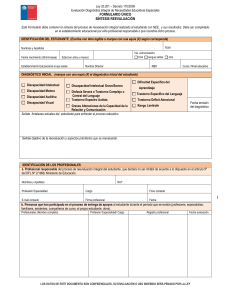 Formulario único para el registro de la evaluación diagnóstica