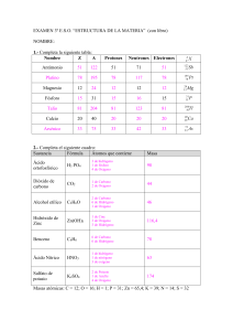 Escribe los nombres y los símbolos de los elementos de la Tabla