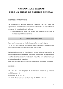 destrezas matematicas