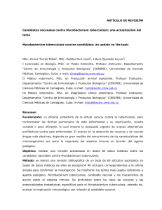 Candidatos vacunales contra Mycobacterium tuberculosis