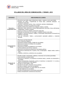 syllabus del área de castellano - 2°grado – i