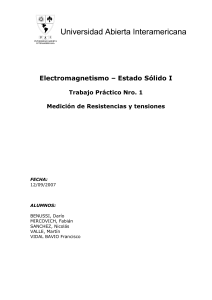 Electromagnetismo – Estado Sólido I Trabajo Práctico Nro. 1