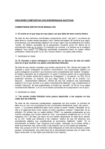 ORACIONES COMPUESTAS CON SUBORDINADAS ADJETIVAS
