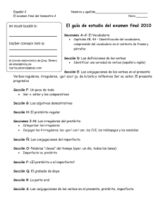 spanish 2 semester 2 PRACTICE FINAL EXAM AND STUDY GUIDE