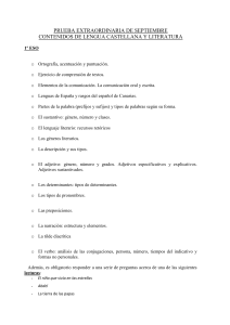 contenidos de lengua castellana y literatura para la