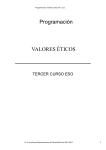 Programación /Valores ético 3º E.S.O. Programación valores éticos