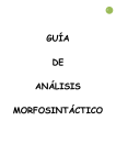 GUÍA DE ANÁLISIS MORFOSINTÁCTICO ÍNDICE 1.