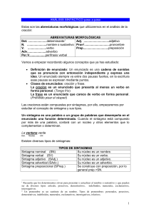 Fíjate en el análisis sintáctico de los siguientes sintagmas