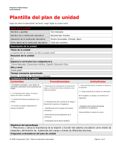 Plantilla del plan de unidad