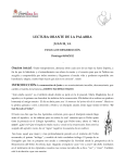 LECTURA ORANTE DE LA PALABRA JUAN 20, 1