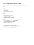 Spanish 1300 - Sample Questions for Midterm Oral Evaluation The
