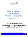 Verbs Tener, Comer, Estar and Hay