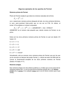 Algunos ejemplos de los aportes de Fermat