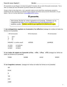 Verbo - CrossanSpanish