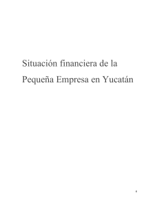 Situación financiera de la Pequeña Empresa en Yucatán Índice