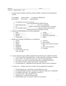 Espa&ntilde;ol IV &ndash; Repaso general &ndash; cap.7