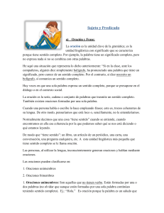 Sujeto y Predicado