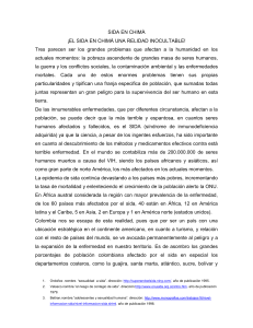 SIDA EN CHIM&Agrave; &iexcl;EL SIDA EN CHIM&Agrave; UNA RELIDAD