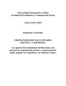 cristianismo revolucionario, política y sociedad