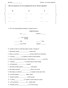 Me llamo Práctica – los verbos regulares