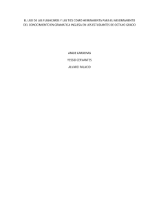 EL USO DE LAS FLASHCARDS Y LAS TICS COMO