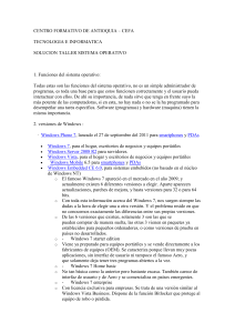 CENTRO FORMATIVO DE ANTIOQUIA – CEFA TECNOLOGIA E