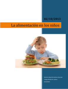 LA nutricion en los niños