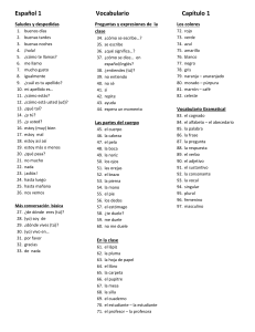 Español 1 Vocabulario Capítulo 1