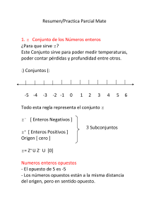 Resumen/Practica Parcial Mate 1. z Conjunto de los Números